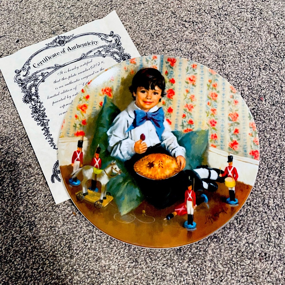 Little Jack Horner Reco collectible plate